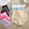 3Pcs/Set Women S-3XL Seamless Cotton High Rise Briefs Solid Color Stripe High Quality Panties Female Cozy Big Size Sexy Lingerie