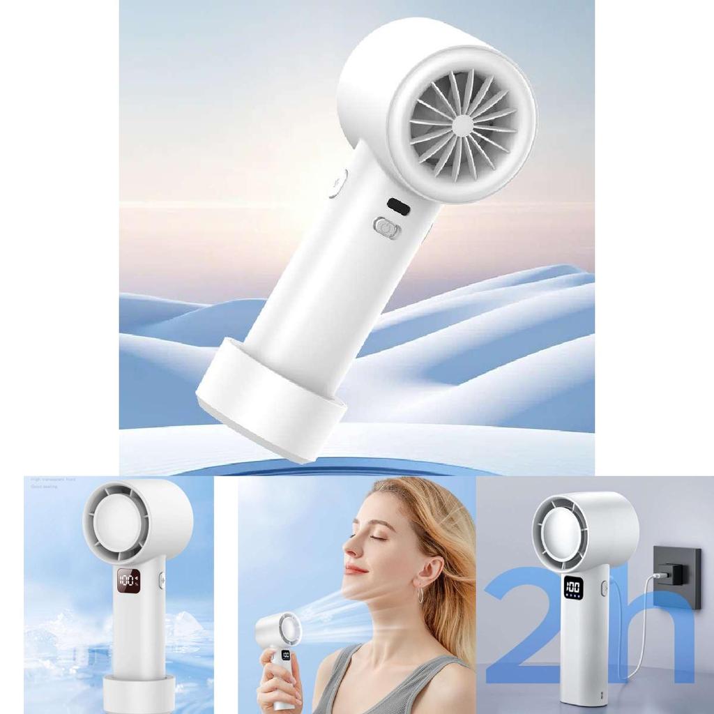 Small Usb Handheld Fan Adjustable Wind Speed High Power Long-lasting Battery Rechargeable Fan