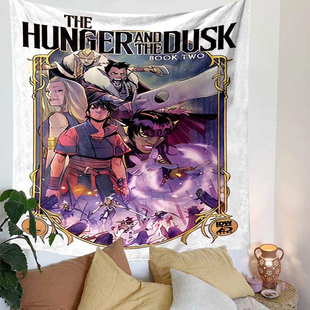 The Hunger and the Dusk Tapestry Wall Hanging, IDW Fantasy Comic Art, Comic Book Wall Decor for Bedroom Living Room Dorm