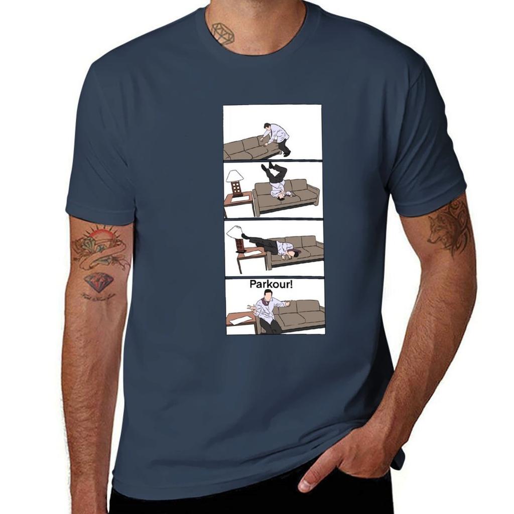 the office parkour TShirt Soft AntiShrink Cotton Tee