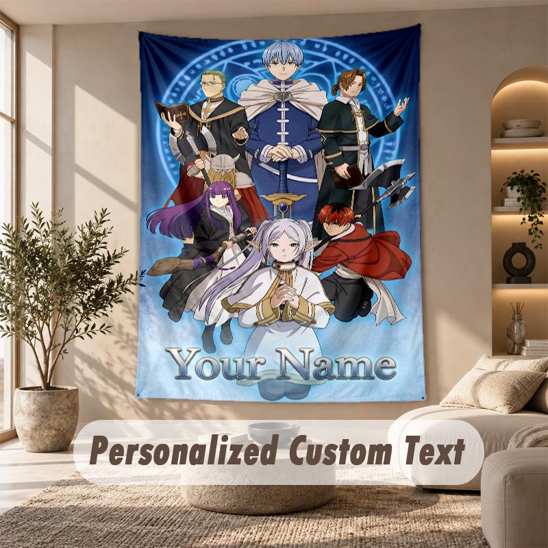 Tapestry Custom Name Text, Wall Hanging Tapestry Home Room DecorFrieren Beyond Journey's End