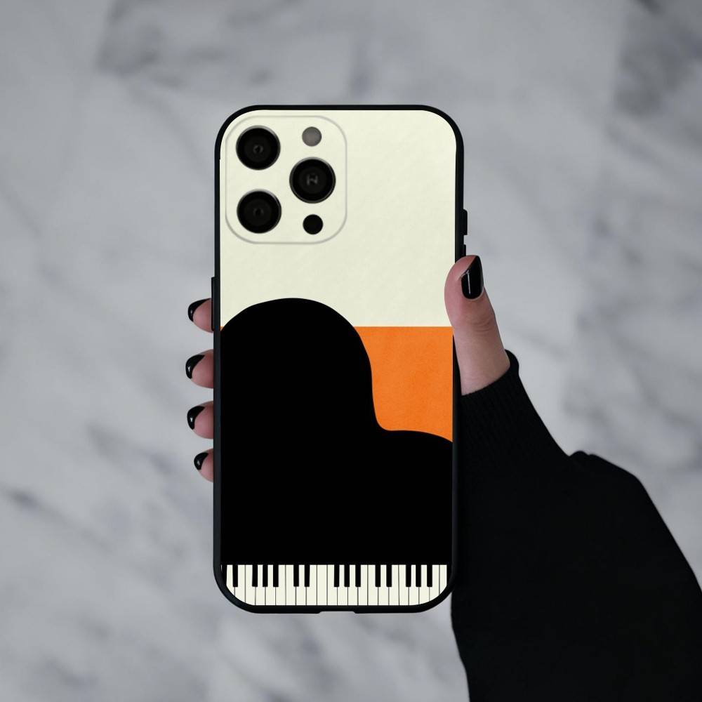 

Клавиатура Арт Пианино Чехол для телефона Силиконовый Мягкий Для IPhone 17pro 16 15 14 13 12 11 X XR Plus Pro Max Plus iPhone14