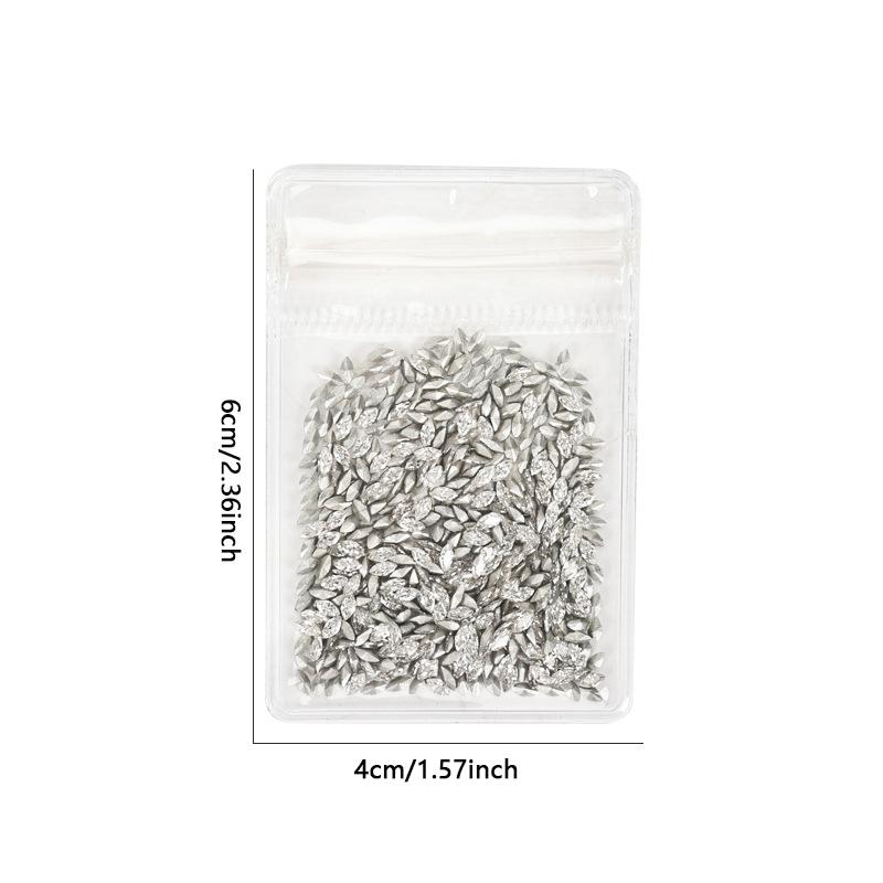 50Pcs Mini Shaped  Diamond Nail Decorations Flat Bottomed  Mixed Color Glass Gemstone Diy Manicure Accessory