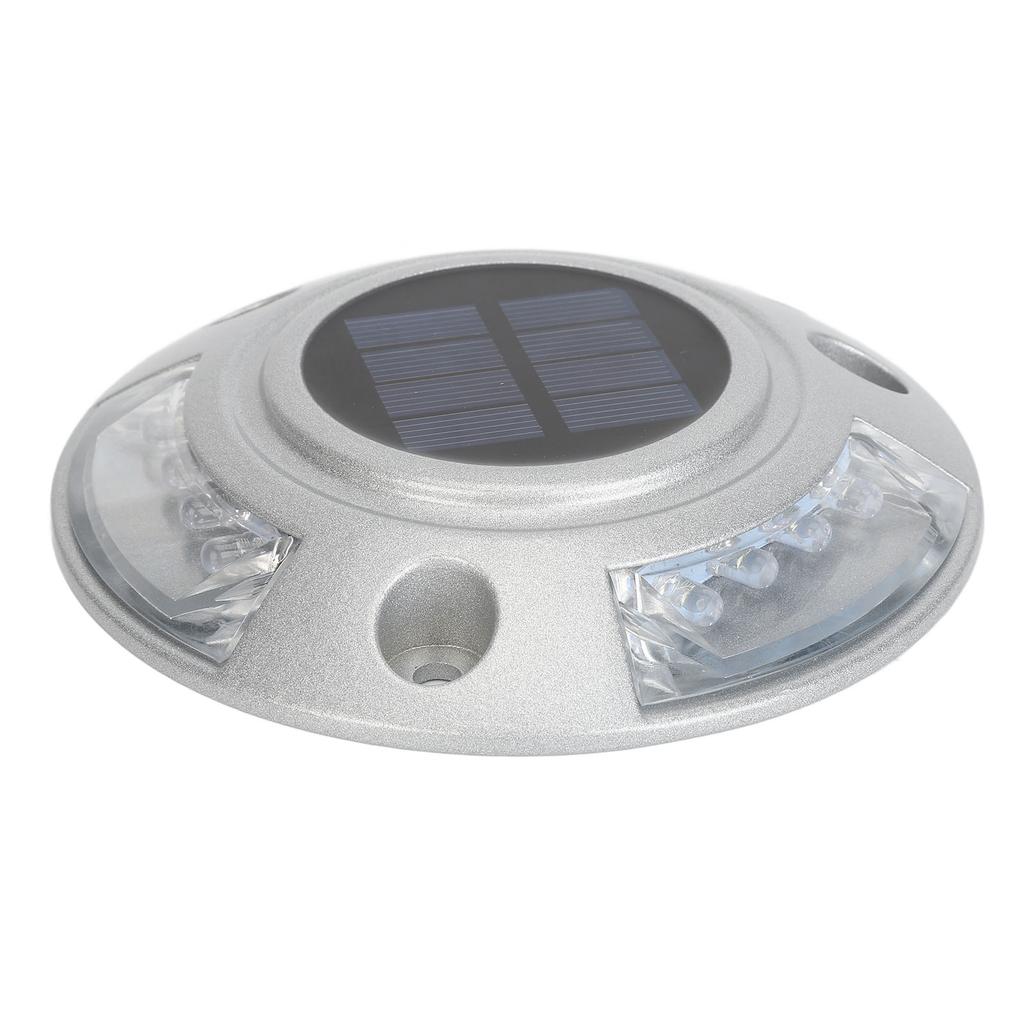 Solar Road Stud Light IP68 Waterproof Aluminum Alloy Automatic Lighting LED Deck Lighting Road Stud 6V 1.8W Red Lighting