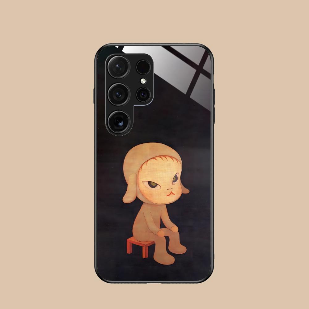 Anime Yoshitomo Nara Phone Case for Samsung Galaxy A56 55 54 53 52 51 36 35 34 23 16 15 5G Glass Colorful Cover Cover Smartphone