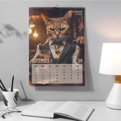 Badass Cats Wall Calendar 2026, Funny CatCalendar With 12 Hilarious Photos, Humor Wall Calendar For Home Or Decor