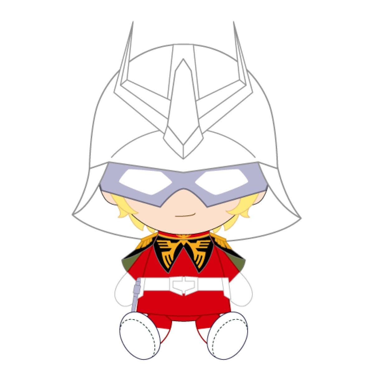 

Bandai Namco Nui Mobile Suit Gundam Chibi Plush Toy Char Aznable 6601 Approx. H140mm