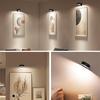 Topveden Picture Lights for Wall, Topveden No Drill Picture Lights, No Drill Magnetic Black Decor Wireless Display Sconces with 3 Color Temps,