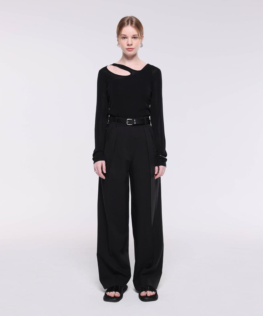 Kankeu Hidden Band Slacks - Black