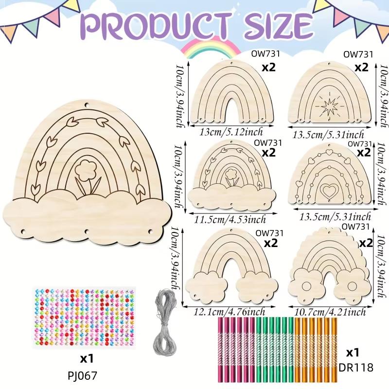 3D Butterfly Wind Chime Kit for Kids Make Your Own Butterfly Wind Chime Wooden Arts and Crafts for Kids DIY To Paint Butterfly