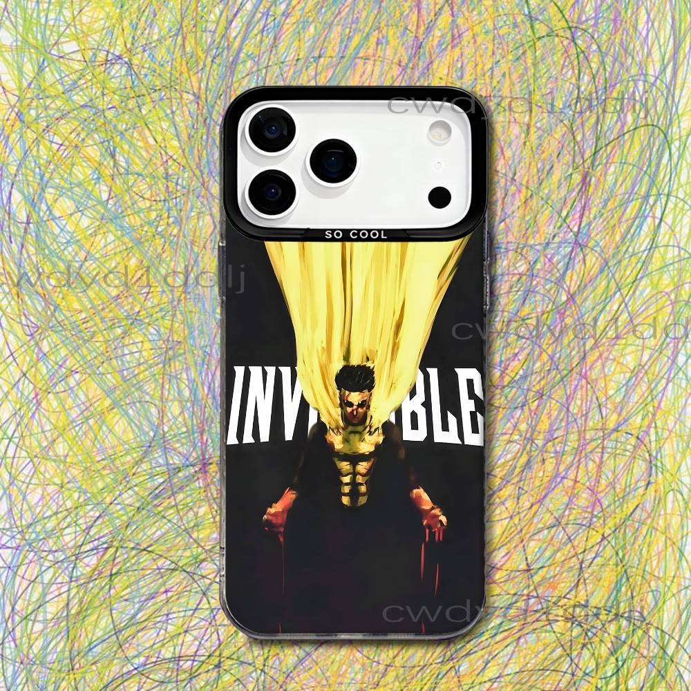 I-Invincible-S Mark Atom Eve Phone Case For iPhone 17,16,15,14,13,12,X,8,Pro,Max,Plus,SE4,Air,Mini HD Black IMD Matte iPhone12PROMAX