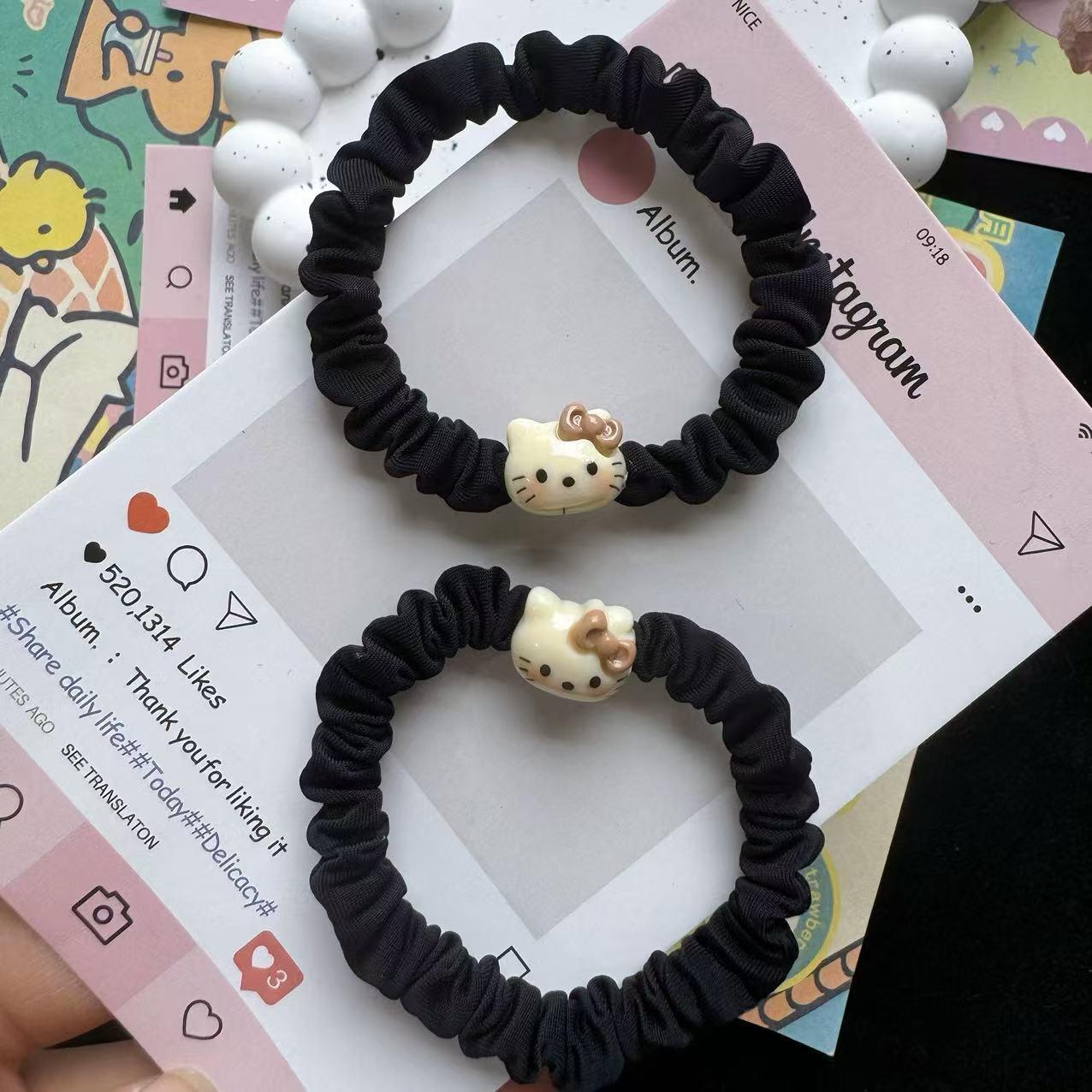 

Заколка-резинка для волос Hello Kitty в форме сердца - Сладкий девичий подарок для лучшей подруги или парня
