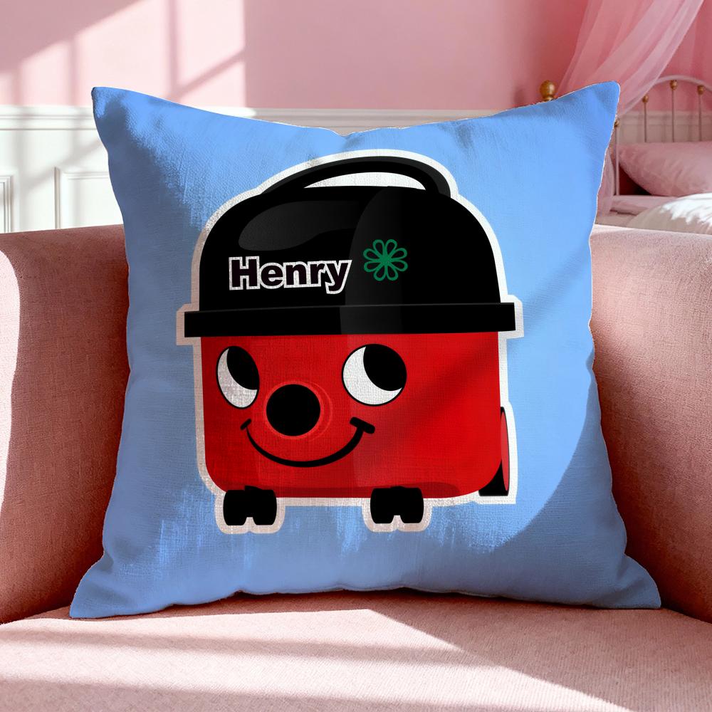 Brand H-Henry Hoover Cushion Cover Breathable Linen Pillowcase Summer Odorless Eco-Friendly Invisible Zipper Washable