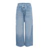 Lässige und stilvolle asymmetrische Low-Slanted Jeans mit Knopf und Reißverschluss für Damen