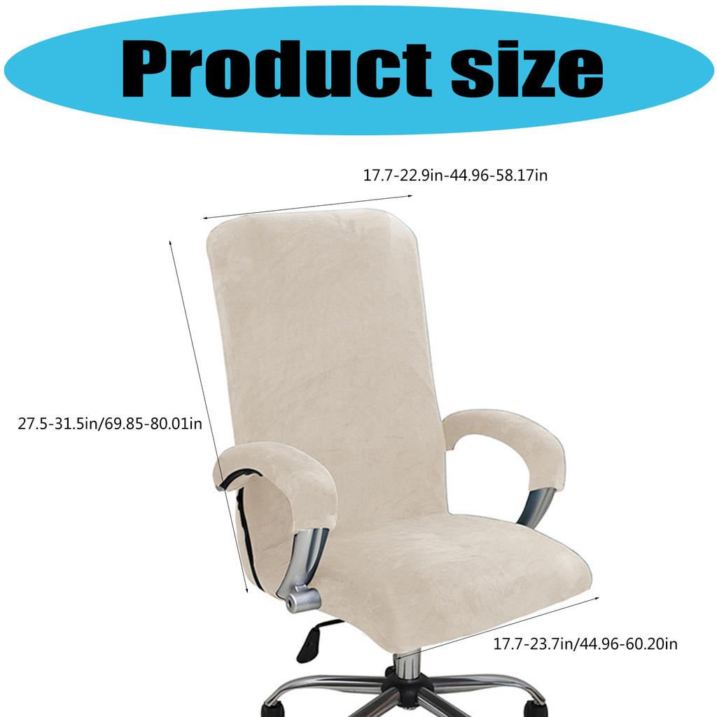 Durable Silver Fox Plush Elastic Chair Covers Dust Resistant Polyester Fabric For Home Office Seats
