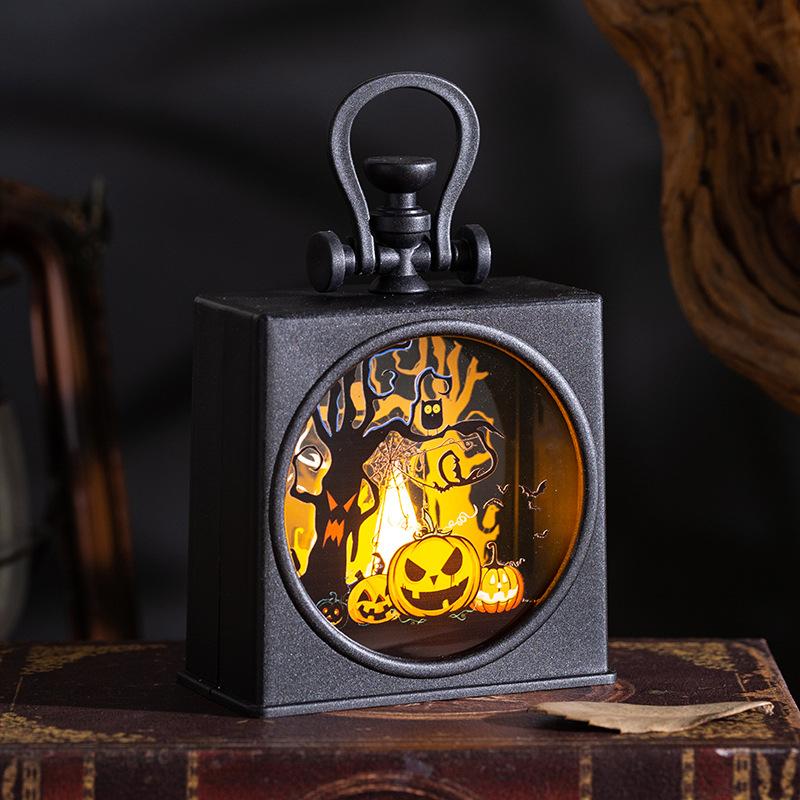 Decoração de Halloween para crianças, abóbora portátil, caixa de presente para jardim de infância, layout de cena de festa, adereços, decoração de atmosfera