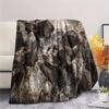 1PC Moonlit Canine Pack Print Flannel Blanket, High quality Comfortable for All Seasons, Home Decor, Warmth and Comfort