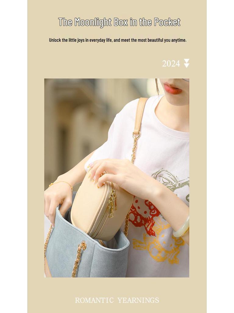 LED Mini Makeup Bag with Rechargeable Mirror - Portable Travel Cosmetics Organizer