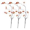 3 Pcs Faux Fall Leaves Stems Artificial Ficus Branches Fall Ficus Foliage
