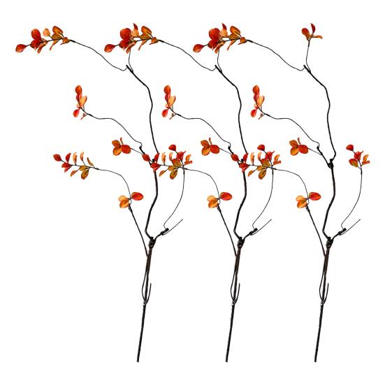 3 Pcs Faux Fall Leaves Stems Artificial Ficus Branches Fall Ficus Foliage