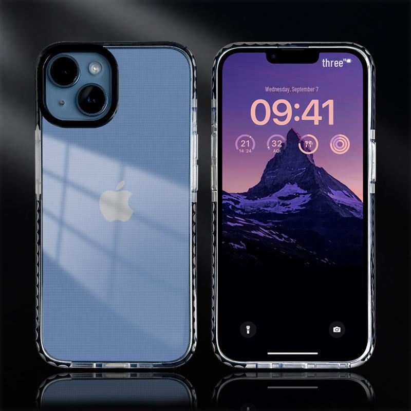 Transparent 3-in-1 Anti-Fall Phone Case for Apple 11/12/13/14 Pro Max/15