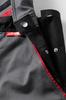 Highline Planam Work Dungarees with Drawstring, Slate-Black-Red 25