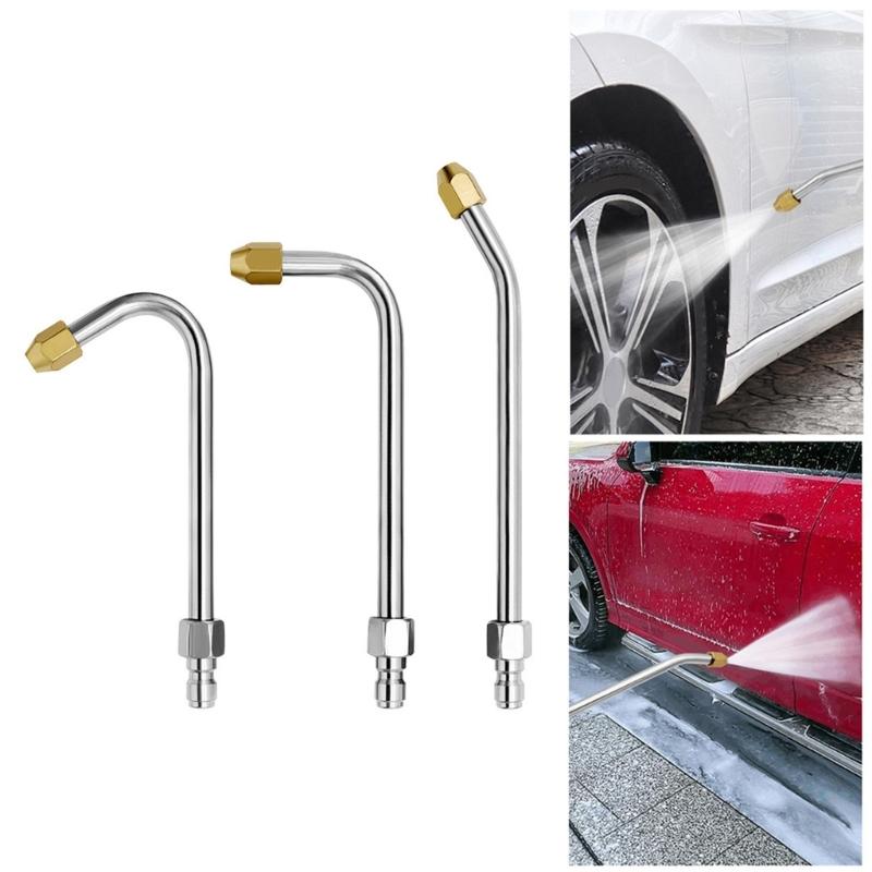 3Pack Pressure Washer Extension Wands Curveds Extension Rod 1/4Inch QuickConnects Washer Elbow Rod Water Kit