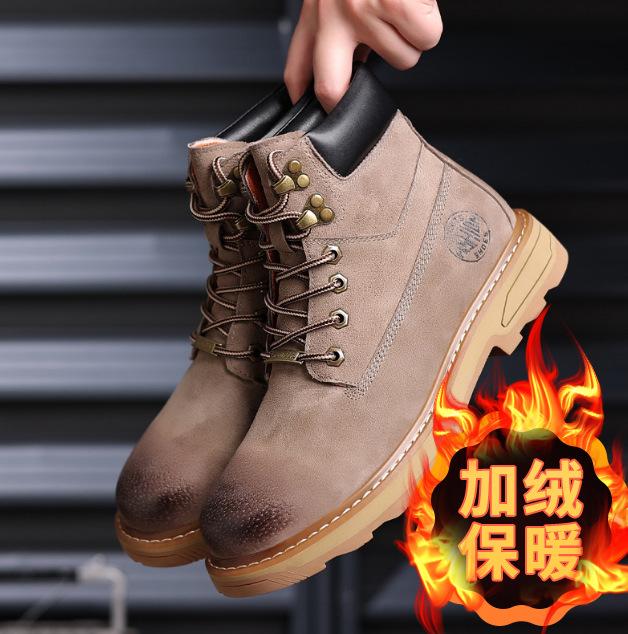 

2025 autumn and winter Martin boots men s high-top shoes British style versatile outdoor tooling boots men s snow boots medium boots men 44