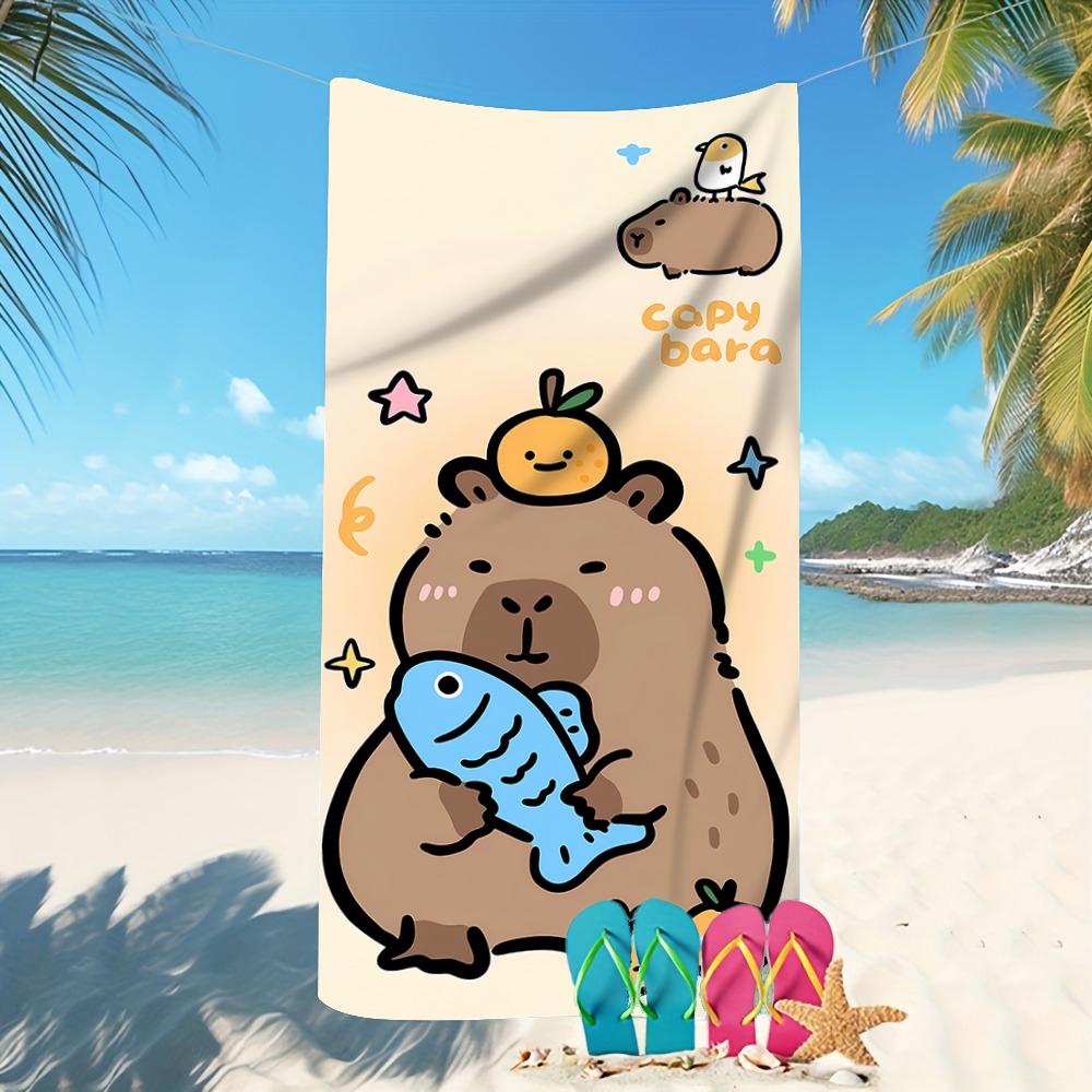 Niedliche Strandtücher mit Capybara-Print: Perfekt für den Sommer! Sofakissenbezug, Raum Heimdekorationortabel
