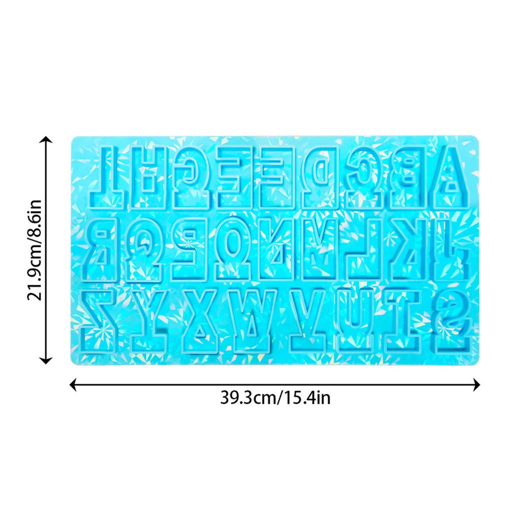 Silicone Alphabets Resin Casting Molds Ste Reusable Letter Mold Set for Jewelry Making Keychains Pendants Crafts