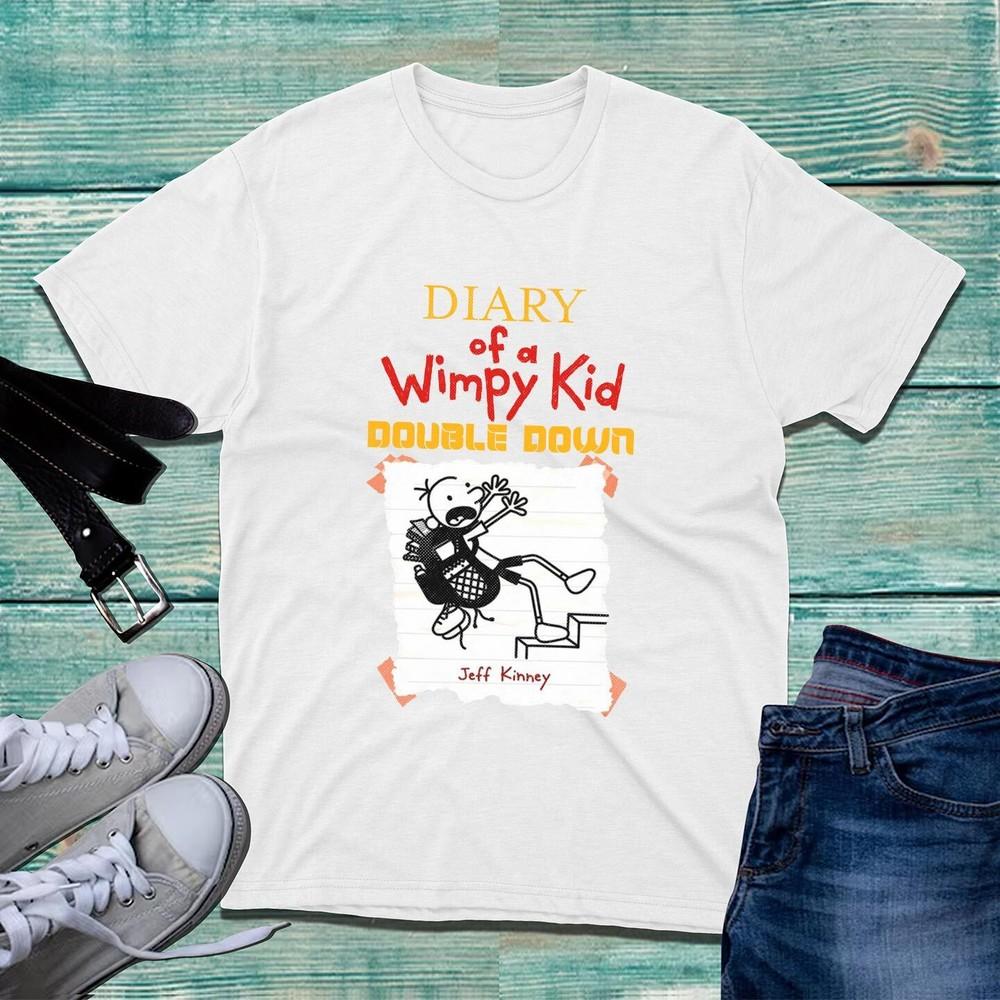World Book Day TShirt Diary Of A Wimpy Kid Double Down Falling Funny Unisex Top