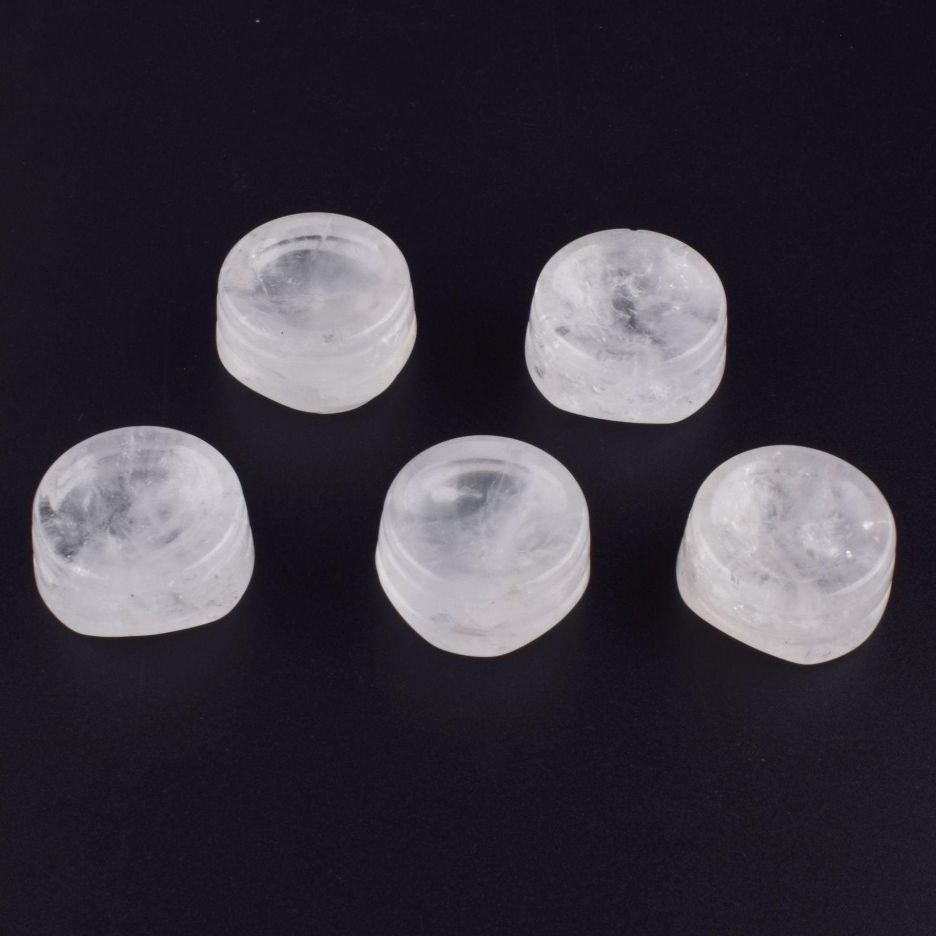 Natural Crystal Egg-Shaped Stone Base Holder Ornament