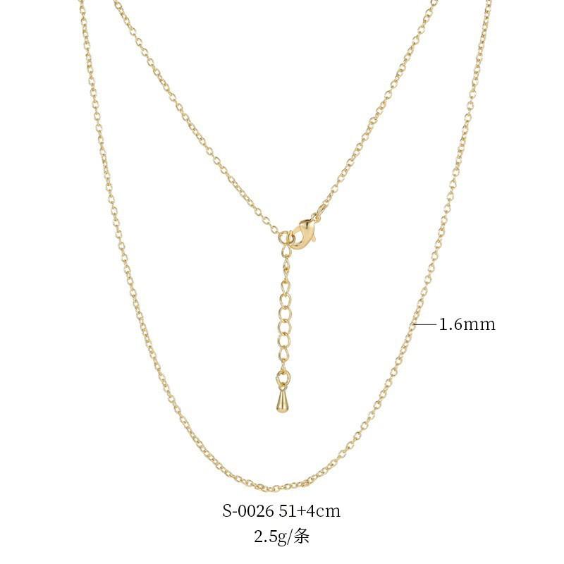 14K Gold Plated Copper DIY Plain Necklace Chain O Twist Snake Multiple Sizes