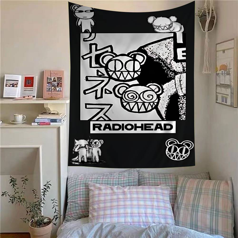 Band RRadioheades Hanging Bohemian Tapestry For Living Room Home Dorm Decor Japanese Tapestry