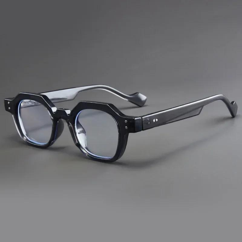 Unisex Retro Small Frame Polygonal Reading Glasses HD Anti Blue Light Presbyopia Eyewear Diopter 0 TO +4 0