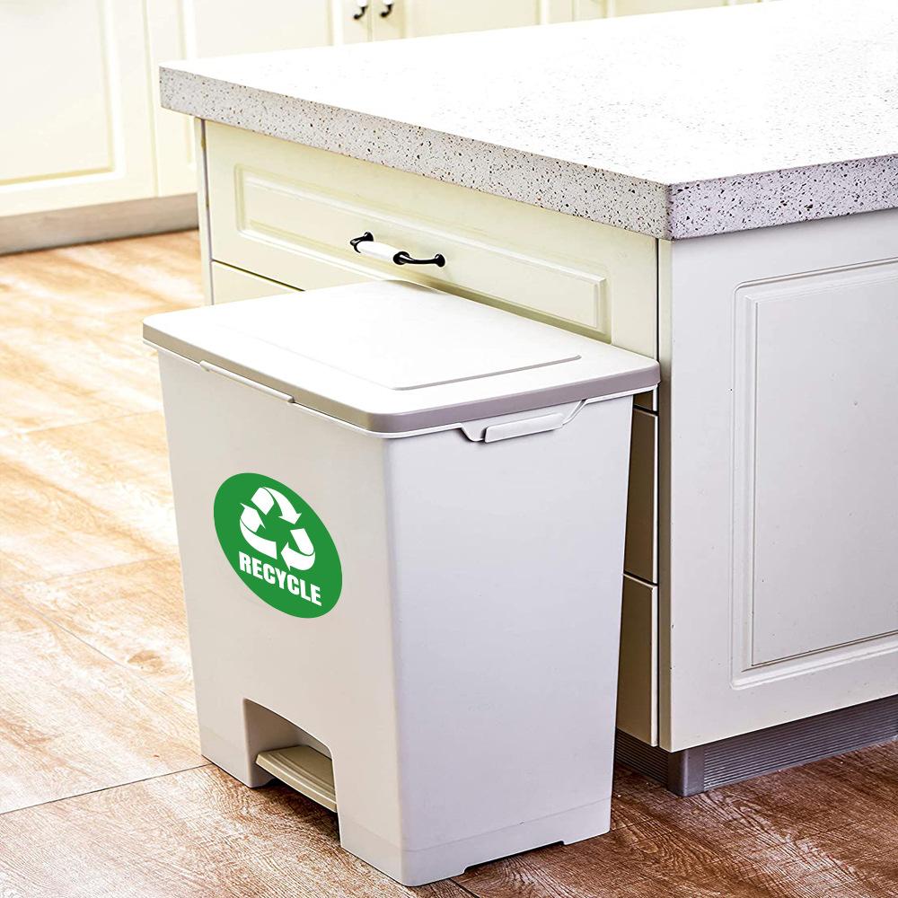 Recycling Bin Identification Stickers-LF007 Waterproof Adhesive Labels for Waste Sorting Recyclable Non-Recyclable