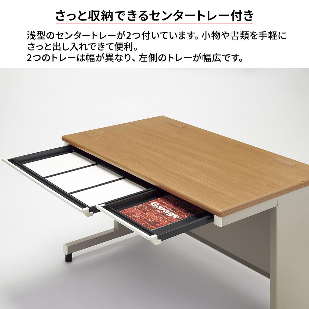 PLUS Office Steel SH2 Flat 120cm Wide x 70cm White with Cable Management 609551 from Desk, Desk, Desk, Desk, Deep, Top/White Body, Hole, SH2-127H