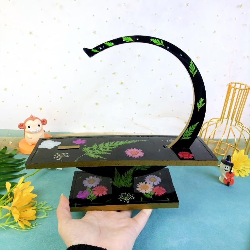 DIY silikonová forma na výrobu stojánků na šperky Odolná silikonová forma pro výrobu držáků na šperky ve tvaru krystalových kapek pro ženy