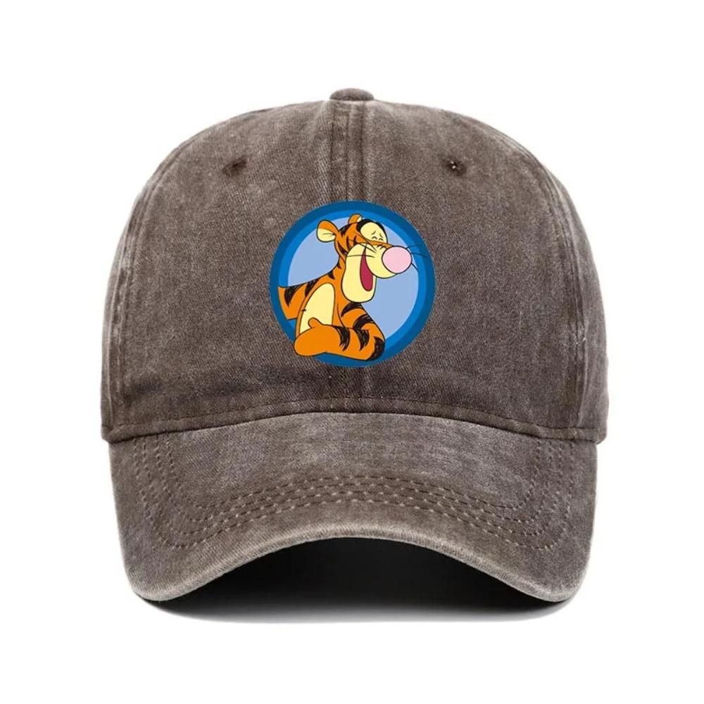 Fashion Cartoon Print Baseball Cap for Men Women Casual Hip-hop Hat Retro Washed Adjustable Dad Hat Outdoor Trucker Sun Hat