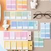 1/4 pièces Notes autocollantes dégradées de couleurs douces, étiquettes carrées, bloc-notes autocollant, agenda