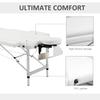 Foldable Massage Bed Portable Table, 3-Section Aluminium Foldable Beauty Couch, Professional Salon Spa Table with Headrest Support and Carry Bag