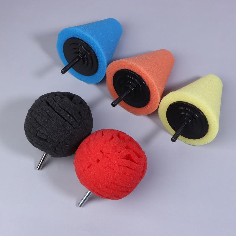 2Pcs Car Hub Polishing Sponge Grinding Head Metal Plastic Grinding Conical Sponge Polishing Sponge Wheel