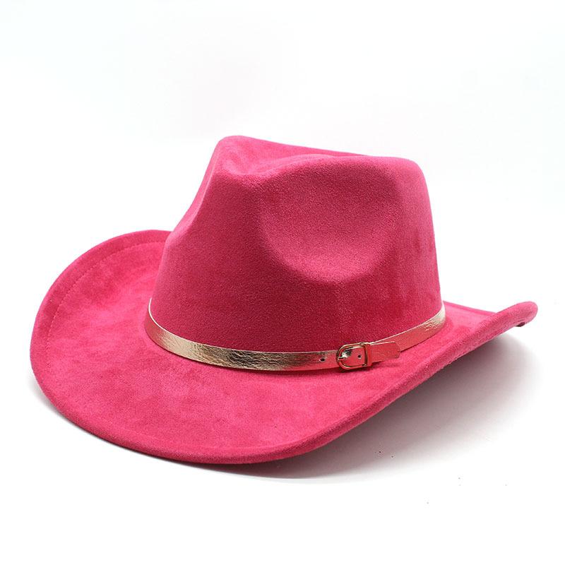 

Широкий пояс из замши и джинсовой ткани в стиле вестерн, мужская и женская парная шляпа M（56-58cm）