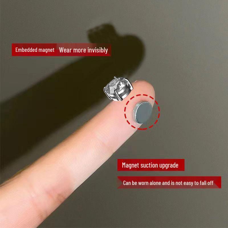 Zircon Magnetic Non-Pierced Earrings