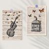 10PCS Retro Butterfly Decorative Sticker Poster Fashion Harajuku Laptop Luggage Nostalgia Skateboard Wall Home Streetwear Card