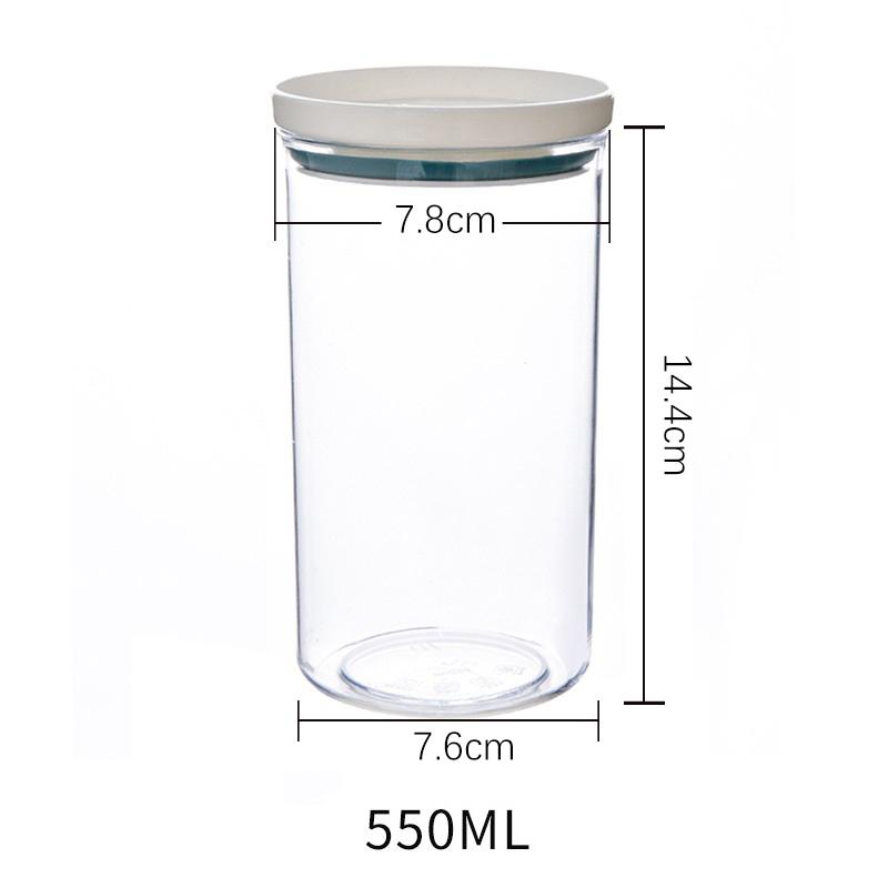 Sealed Jar Kitchen Storage Sealed Ring Bottle Food Grade Transparent Container Miscellaneous Grain Snack Storage Jar