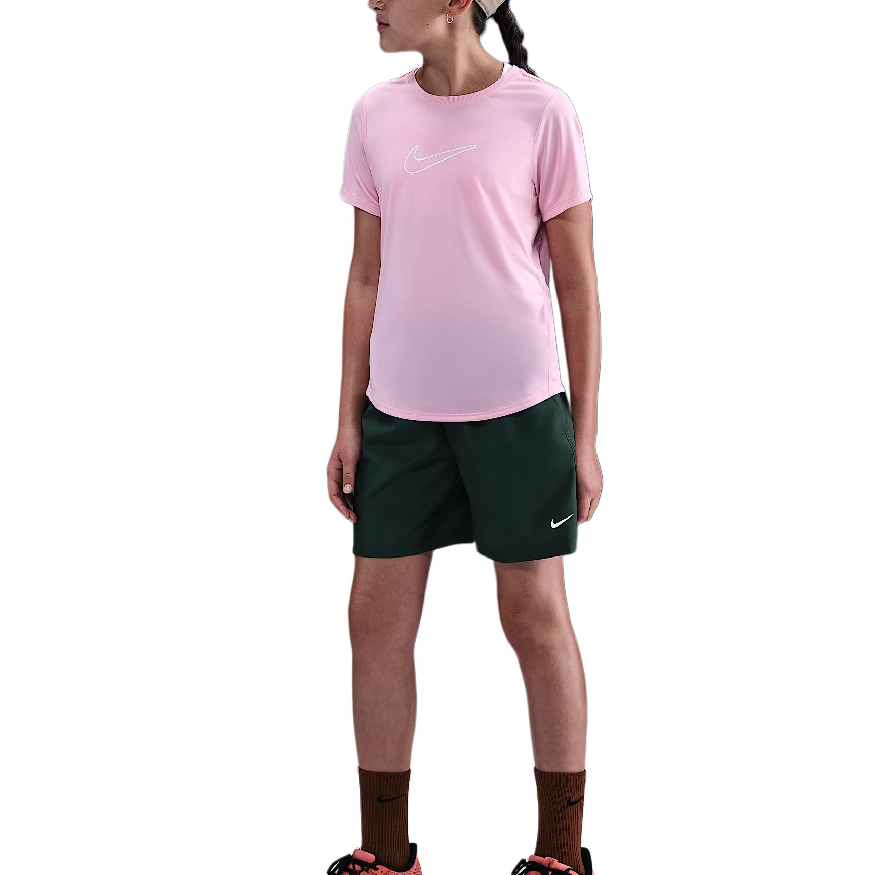Nike Kids  Quick Dry T Shirts Dri Fit One Fitted Teenagers FZ5600-690 L