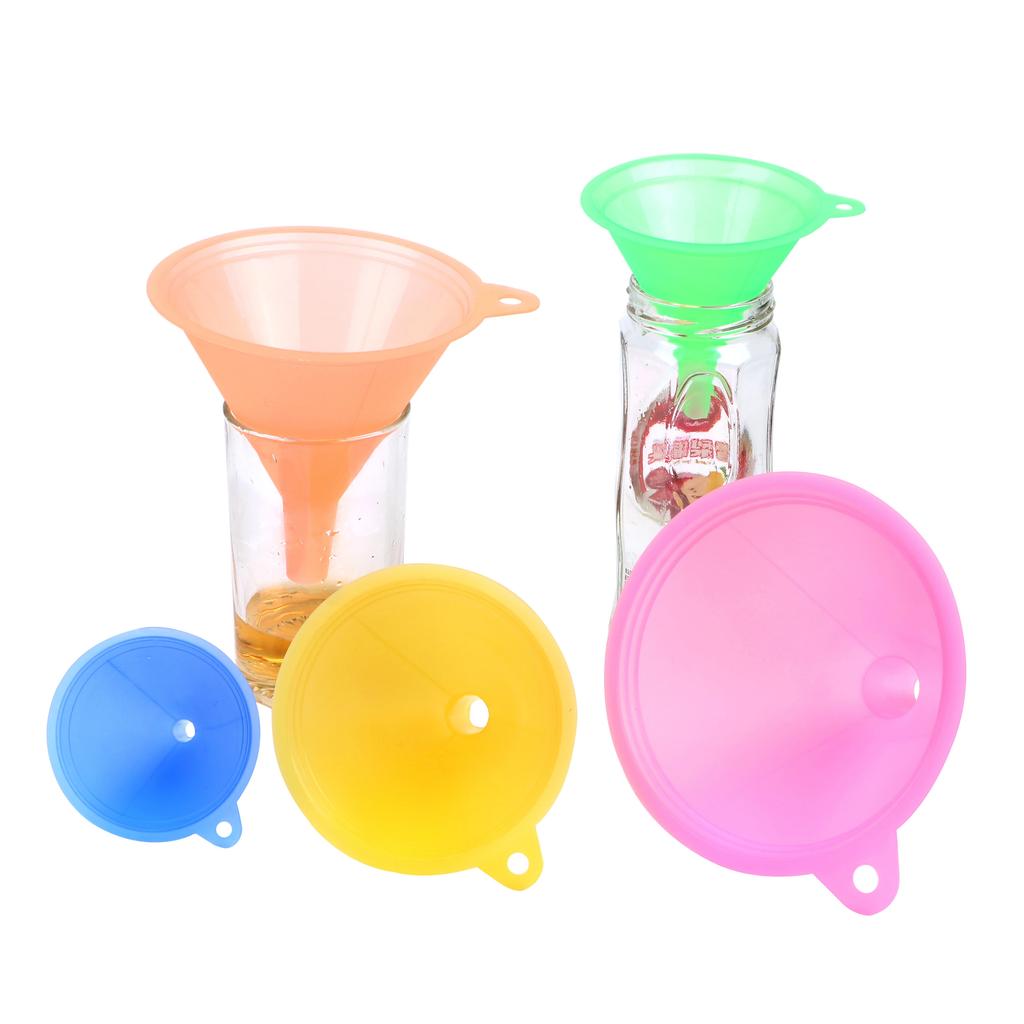 Kitchen Items Pinkycolor Translucent 5pcs/set Kitchen Mini Funnel Bar Wine Flask Funnels Food-grade Material