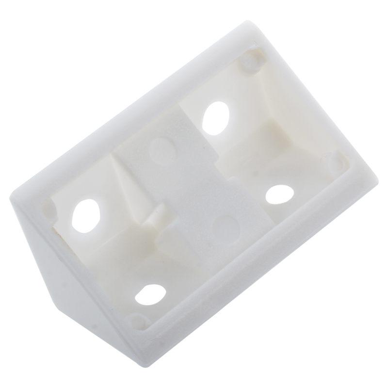 Sourcing map 10Stk Möbel Schrank Befestigungs Eckstreben Winkel Klammern Weiß