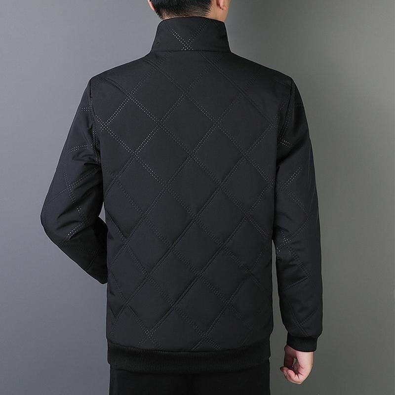 Winter Men Fleece Warm Padded Jacket Men Stand Collar Thermal Parkas Men Cotton Thicken Windbreaker Jacket Men Clothing